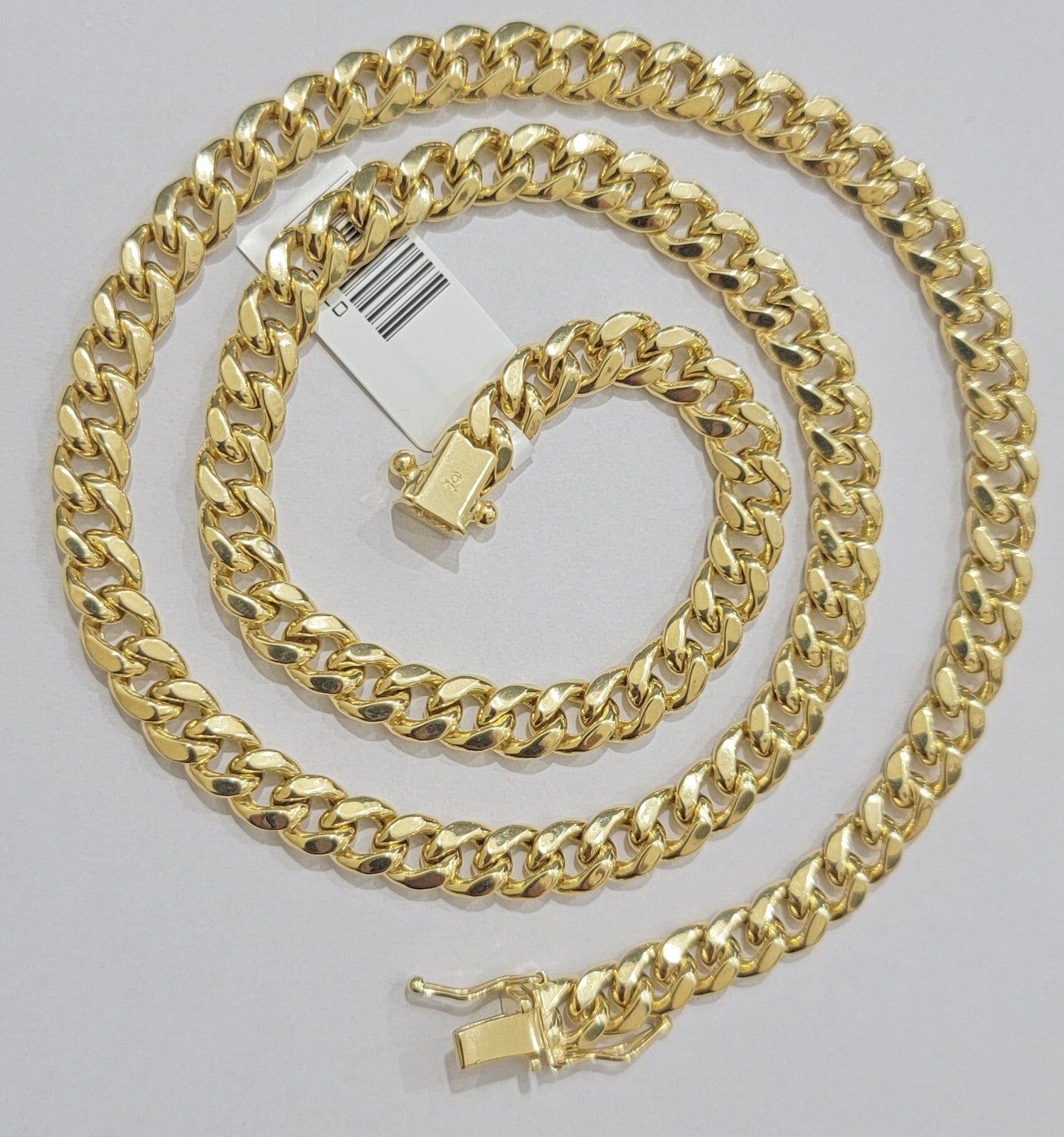 Real 14k Gold Necklace Miami Cuban Link chain 6mm 18" - 28 Inch Strong, 14kt Men